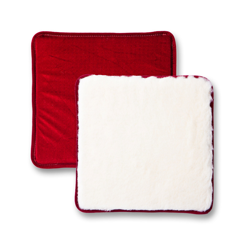 cushion red wool bed